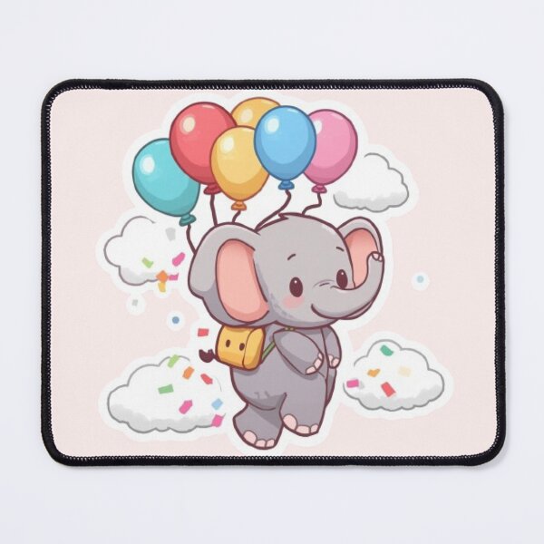 Item preview, Kawaii Balloon Elephant | Cute Pastel Animal Sticker designed and sold by Stylestickers55.
