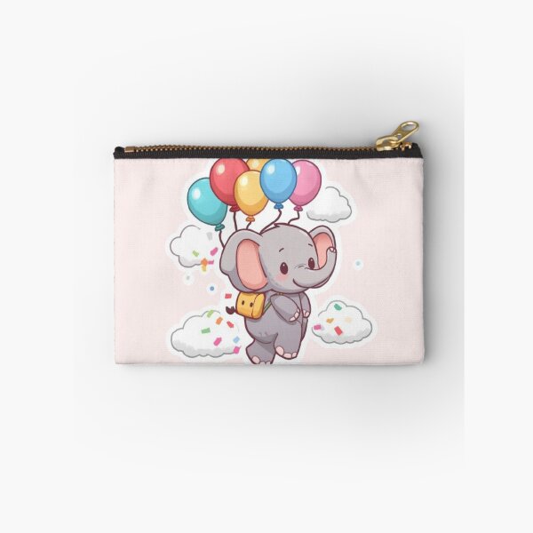 Item preview, Kawaii Balloon Elephant | Cute Pastel Animal Sticker designed and sold by Stylestickers55.