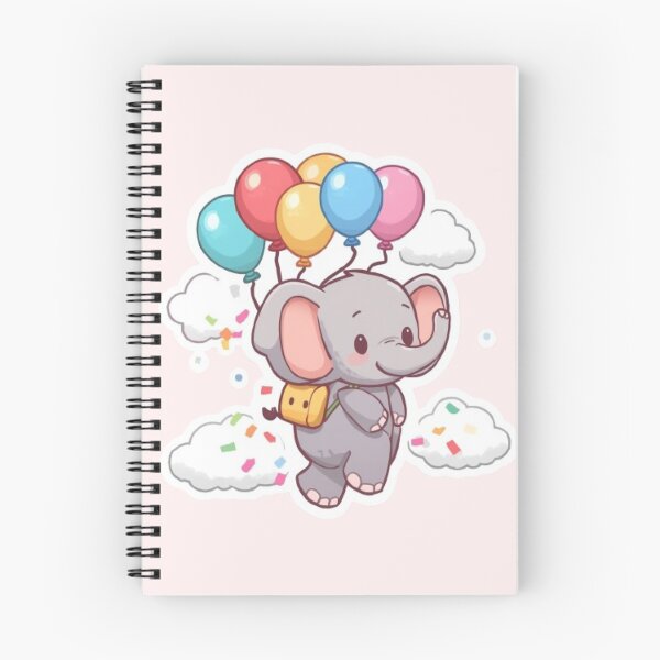 Item preview, Kawaii Balloon Elephant | Cute Pastel Animal Sticker designed and sold by Stylestickers55.