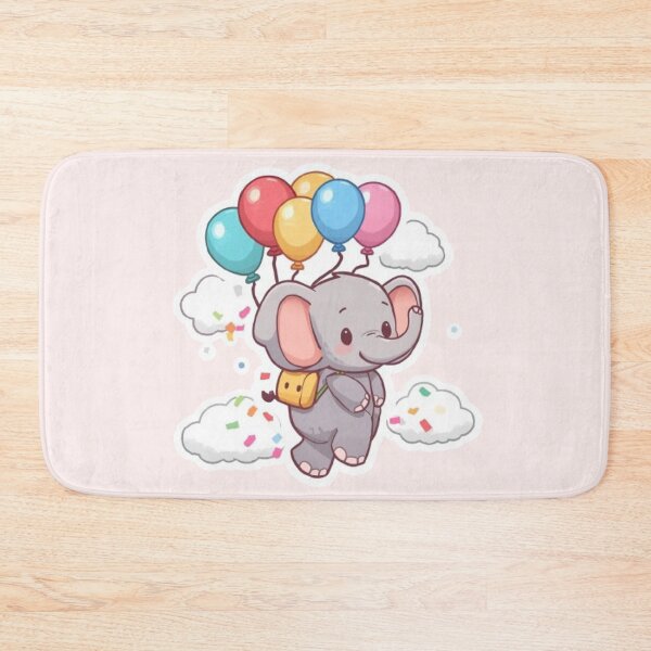 Item preview, Kawaii Balloon Elephant | Cute Pastel Animal Sticker designed and sold by Stylestickers55.