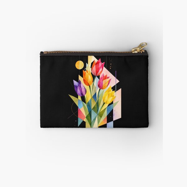 Item preview, Geometric Abstract Tulips full of colors. A delicate bouquet. designed and sold by NewtBoo.