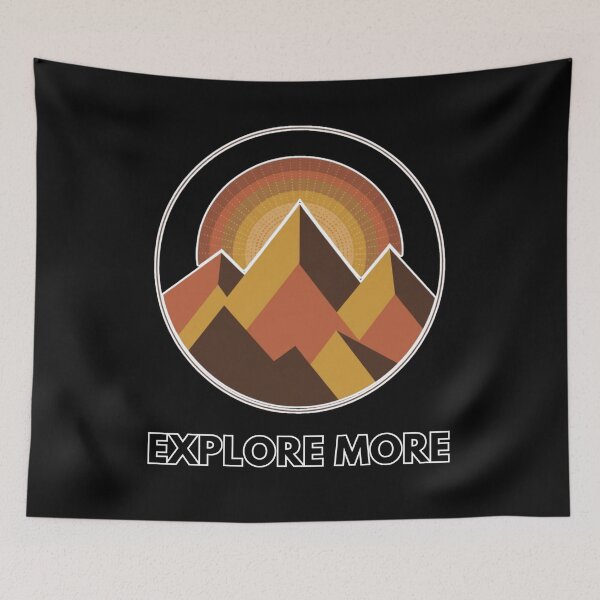 Item preview, Retro Mountain Sunset Explore More Landscape designed and sold by WhimsicalStudioArt.