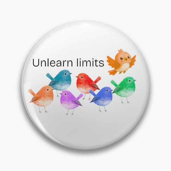 Item preview, Unlearn Limits Birds Quote Watercolor Freedom Mindset Inspirational Graphic designed and sold by alizye.