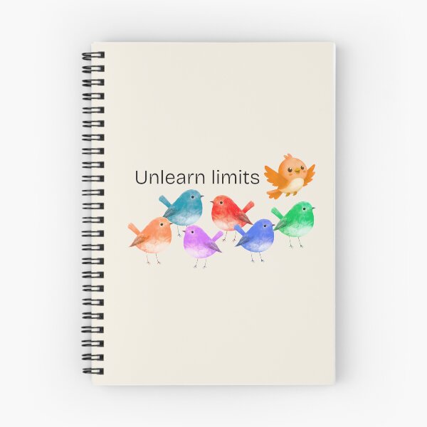 Item preview, Unlearn Limits Birds Quote Watercolor Freedom Mindset Inspirational Graphic designed and sold by alizye.
