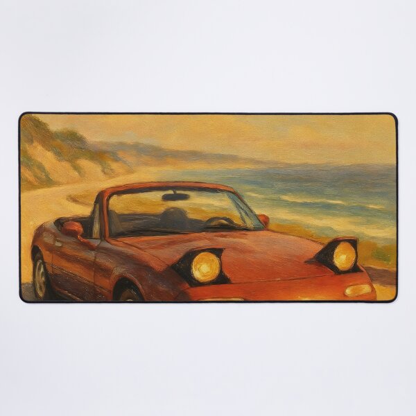 Item preview, Slow Car Fast Miata Cute Retro Oil Poster designed and sold by Dhenin Studio.
