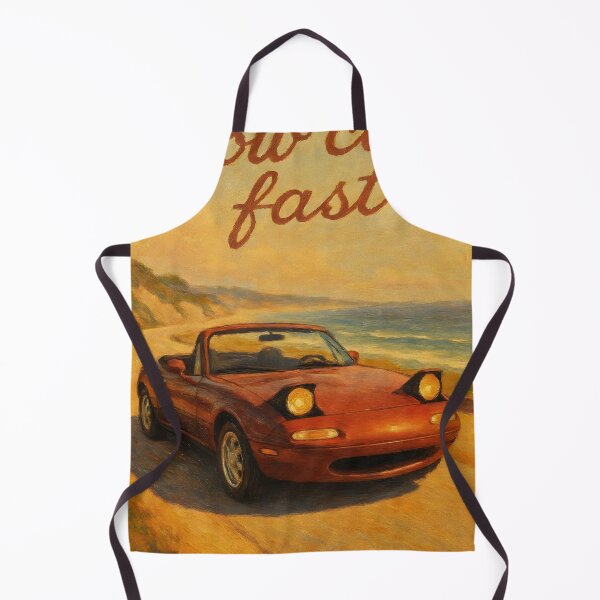 Item preview, Slow Car Fast Miata Cute Retro Oil Poster designed and sold by Dhenin Studio.
