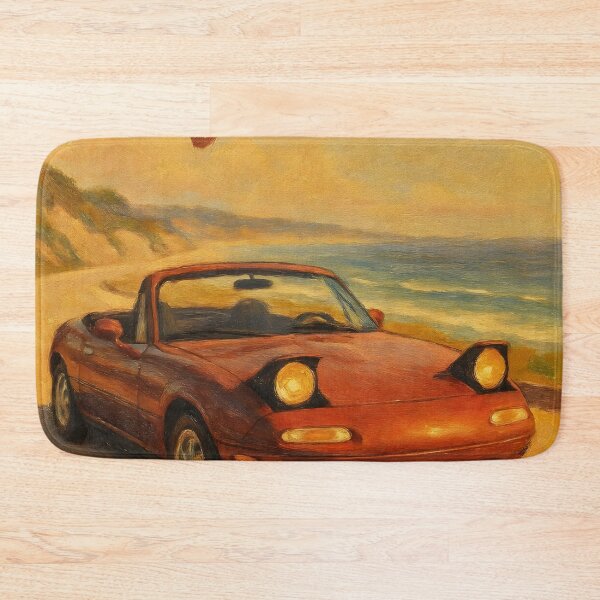 Item preview, Slow Car Fast Miata Cute Retro Oil Poster designed and sold by Dhenin Studio.