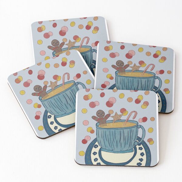 Item preview, Gingerbread Hot Tub Light Blue Watercolored designed and sold by janaeedwardsstudio.
