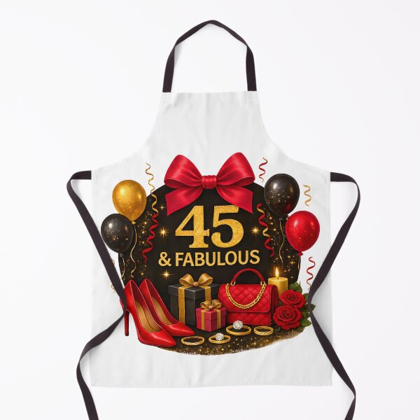 Item preview, 45th Birthday Red Gold Balloons designed and sold by DigiAngDesigns.