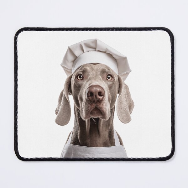 Item preview, Funny Weimaraner Dog Chef Realistic Animal Cooking Humor Art designed and sold by LazyOwlStore.