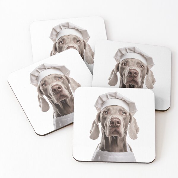 Item preview, Funny Weimaraner Dog Chef Realistic Animal Cooking Humor Art designed and sold by LazyOwlStore.