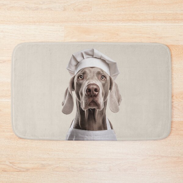 Item preview, Funny Weimaraner Dog Chef Realistic Animal Cooking Humor Art designed and sold by LazyOwlStore.