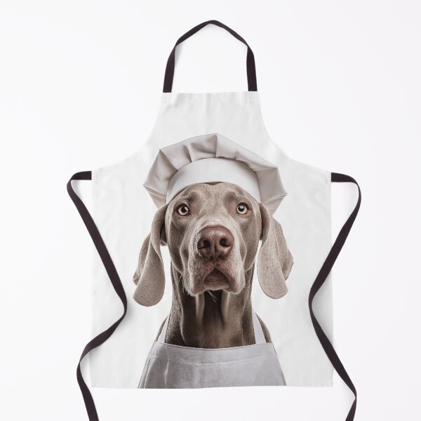 Item preview, Funny Weimaraner Dog Chef Realistic Animal Cooking Humor Art designed and sold by LazyOwlStore.