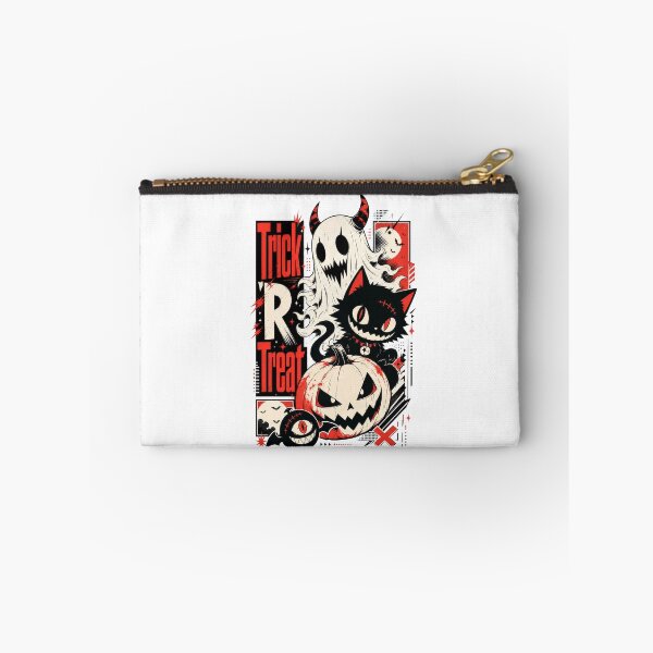 Item preview, Halloween Trick R Treat Spooky Ghost Black Cat designed and sold by AntiqueImages.