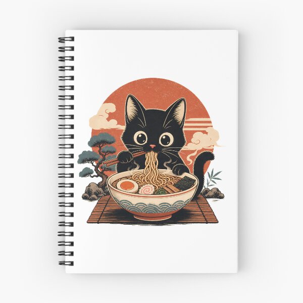 Item preview, Cute cat eating ramen – Japanese kawaii cat design designed and sold by worldshopcolor.