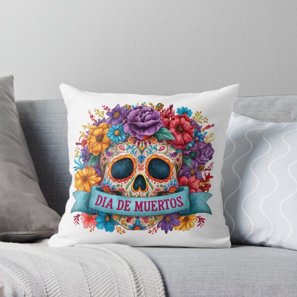 Item preview, Dia de Muertos Floral Sugar Skull | Colorful Mexican Calavera Art designed and sold by MythicMood.