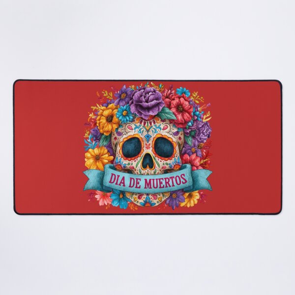 Item preview, Dia de Muertos Floral Sugar Skull | Colorful Mexican Calavera Art designed and sold by MythicMood.