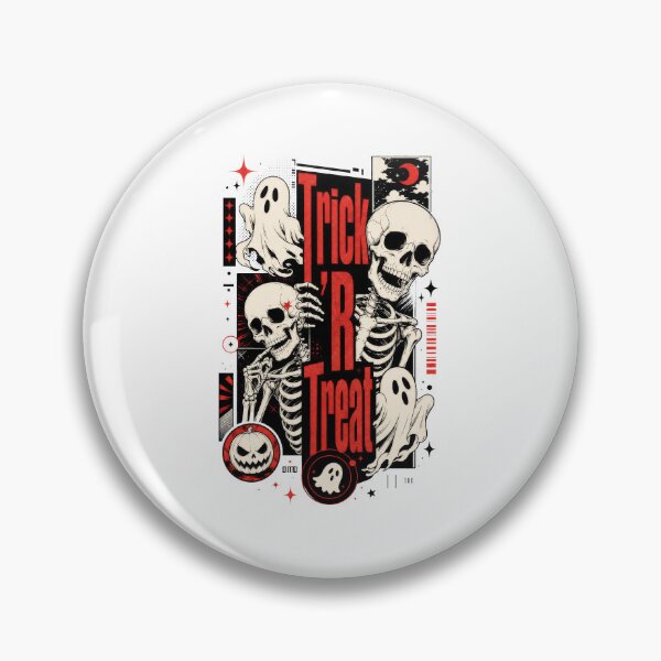 Item preview, Trick R Treat Skeletons Ghosts Halloween Spooky designed and sold by AntiqueImages.
