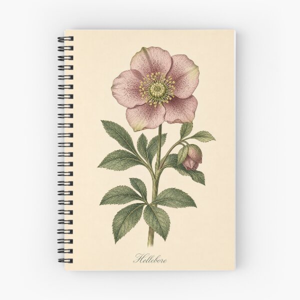 Item preview, Vintage Hellebore Botanical Illustration designed and sold by NuvoraNest.
