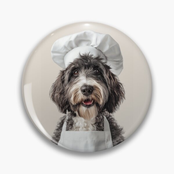 Item preview, Funny Portuguese Water Dog Chef Realistic Animal Cooking Humor Art designed and sold by LazyOwlStore.