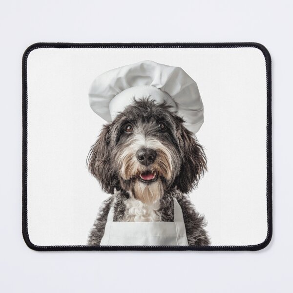 Item preview, Funny Portuguese Water Dog Chef Realistic Animal Cooking Humor Art designed and sold by LazyOwlStore.