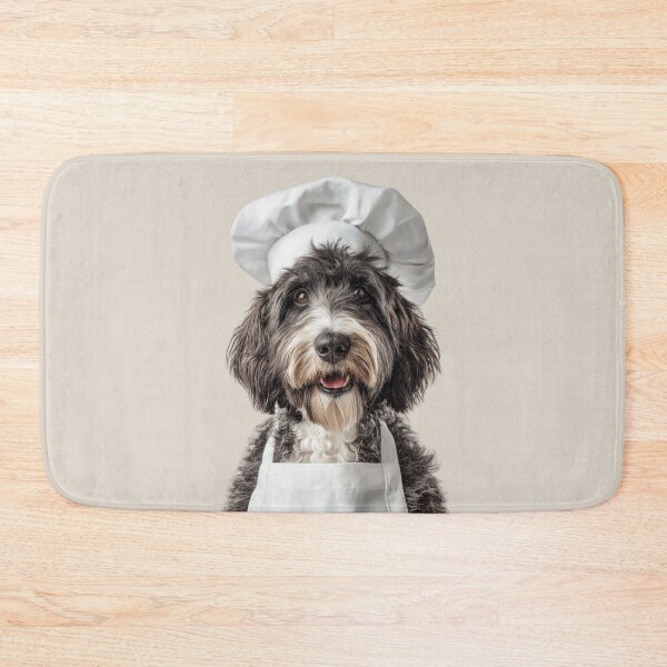 Item preview, Funny Portuguese Water Dog Chef Realistic Animal Cooking Humor Art designed and sold by LazyOwlStore.