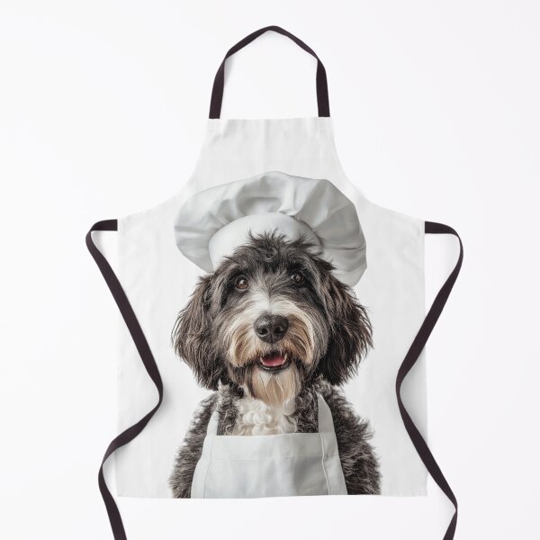 Item preview, Funny Portuguese Water Dog Chef Realistic Animal Cooking Humor Art designed and sold by LazyOwlStore.
