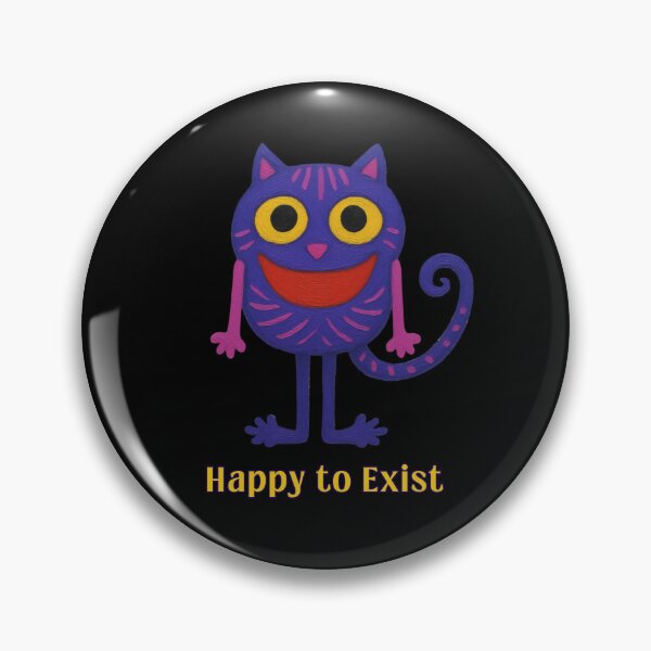 Item preview, Happy to Exist - Cute Happy Cat Monster designed and sold by PatykArt.
