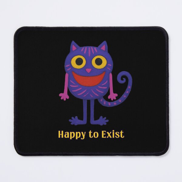 Item preview, Happy to Exist - Cute Happy Cat Monster designed and sold by PatykArt.