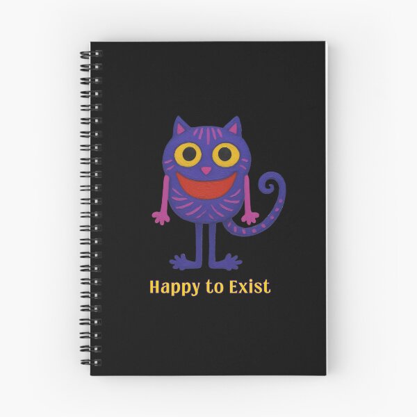Item preview, Happy to Exist - Cute Happy Cat Monster designed and sold by PatykArt.