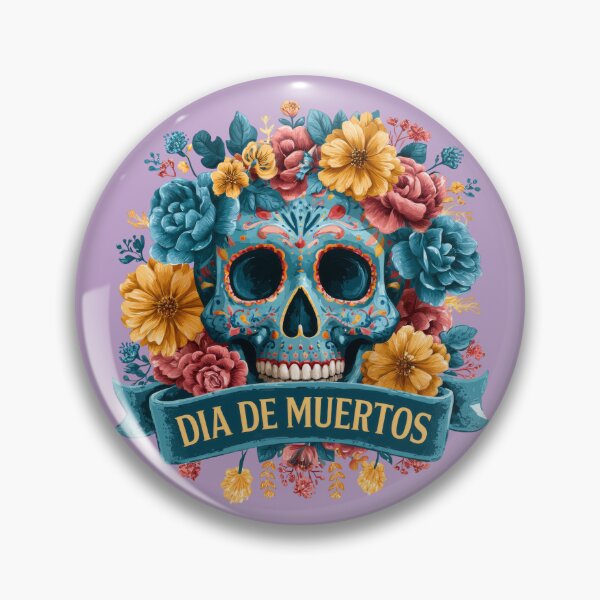 Item preview, Dia de Muertos Floral Sugar Skull | Colorful Mexican Calavera Art designed and sold by MythicMood.