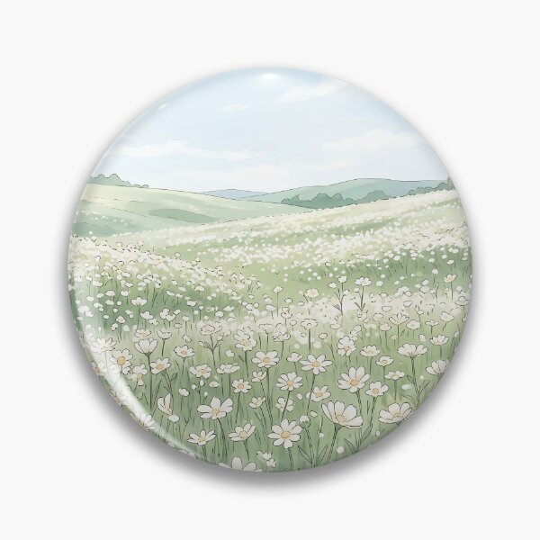 Item preview, Serene White Daisy Field in Spring designed and sold by Neural Dream.