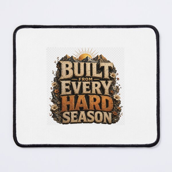 Item preview, Built From Every Hard Season – Inspirational Mountain Typography Design designed and sold by TaiwoDesigns.