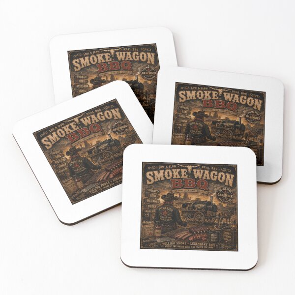 Item preview, Smoke Wagon BBQ | Vintage Western Pitmaster Retro Design designed and sold by OakEmber.