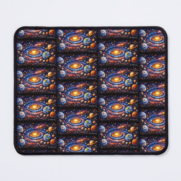 Item preview, Galactic Symphony – Deep Space Planets & Spiral Galaxy Universe Art designed and sold by The Art Queen Of Michigan .