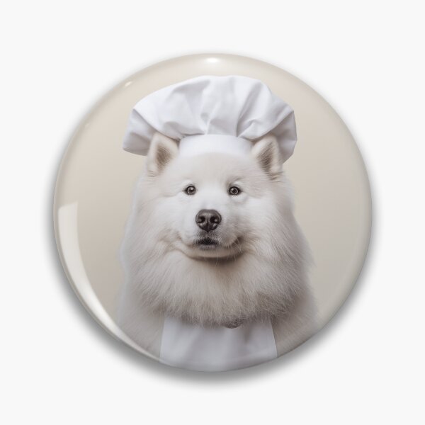 Item preview, Funny Samoyed Dog Chef Realistic Animal Cooking Humor Art designed and sold by LazyOwlStore.
