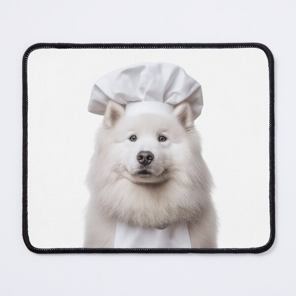 Item preview, Funny Samoyed Dog Chef Realistic Animal Cooking Humor Art designed and sold by LazyOwlStore.