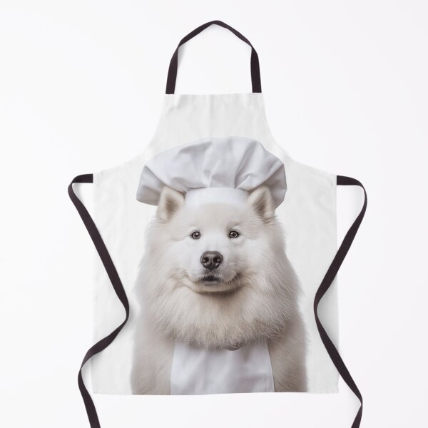 Item preview, Funny Samoyed Dog Chef Realistic Animal Cooking Humor Art designed and sold by LazyOwlStore.