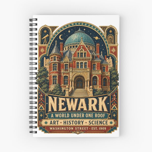 Item preview, Newark Art, History & Science – Vintage Washington Street Poster designed and sold by Past in Threads.