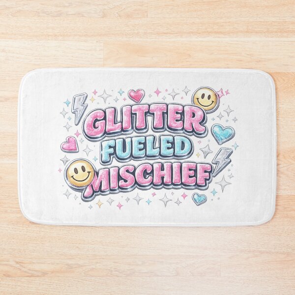 Item preview, Glitter Fueled Mischief Cute Funny Girly Aesthetic Retro Coquette Design designed and sold by SoulThread Studio.