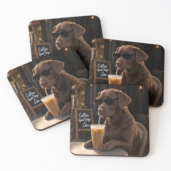 Item preview, Funny Dog Cafe Lover - Chocolate Lab Coffee designed and sold by ZBIFBOUETLA.