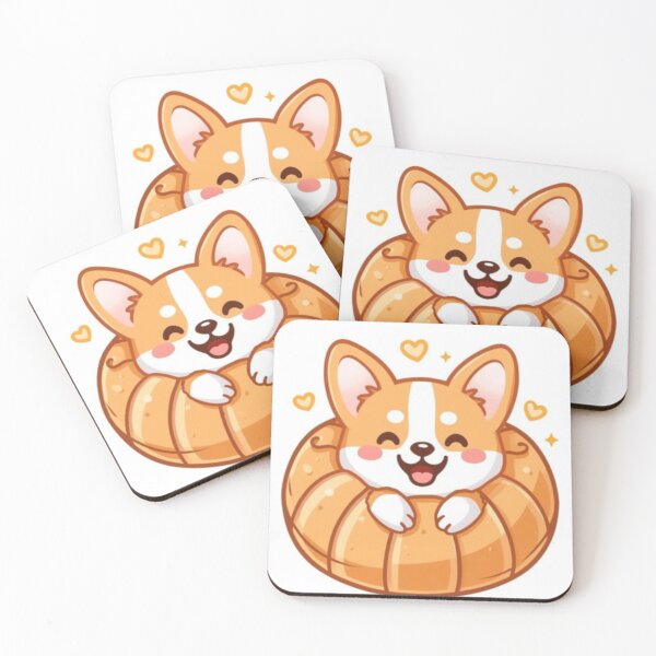 Artikelvorschau, Niedlicher Croissant-Corgi-Kawaii-Aufkleber | Bezauberndes Geschenk für einen Bäckerei-Hund entworfen und verkauft von Stylestickers55.