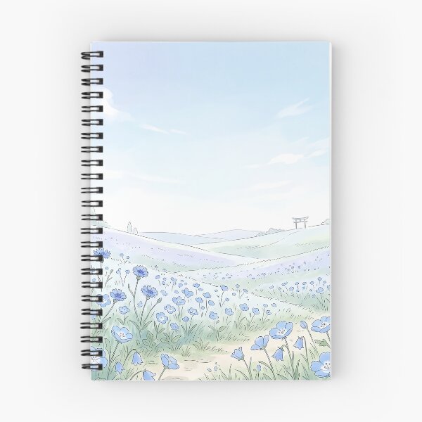 Item preview, Peaceful Blue Flower Field designed and sold by Neural Dream.