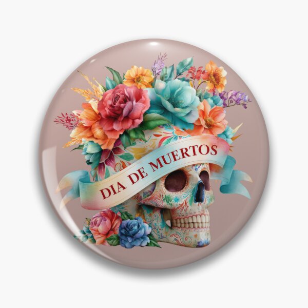 Item preview, Dia de Muertos Floral Sugar Skull | Colorful Mexican Calavera Art designed and sold by MythicMood.