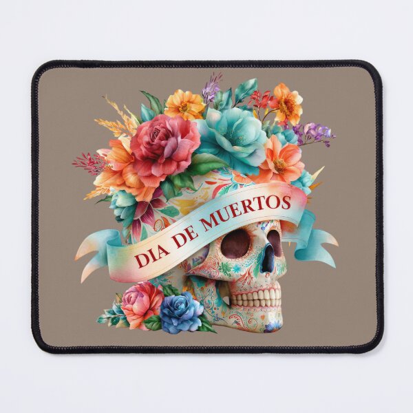 Item preview, Dia de Muertos Floral Sugar Skull | Colorful Mexican Calavera Art designed and sold by MythicMood.
