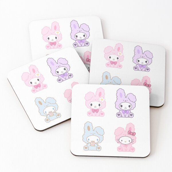 Aperçu de l'œuvre Kuromi Kitty Cinnamoroll My Melody en costume de lapin créée et vendue par Mypixieart.