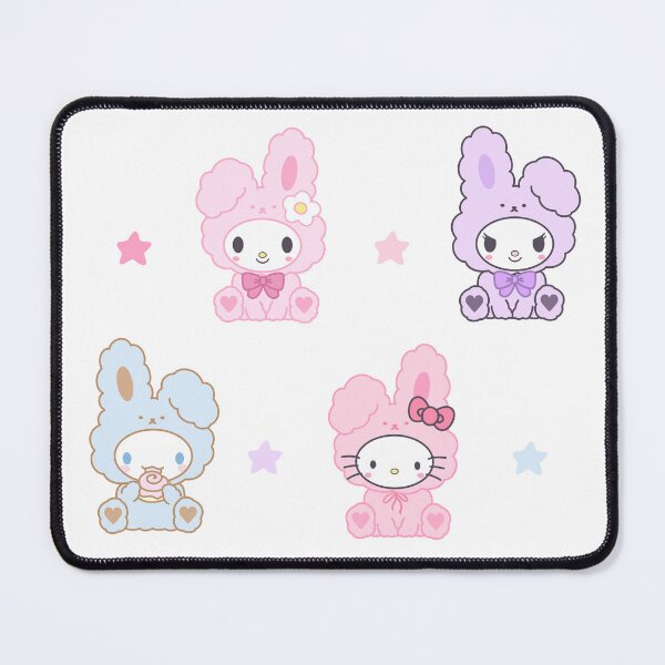 Item preview, kuromi kitty cinnamoroll my melody in bunny suit designed and sold by DanisPixieArt.