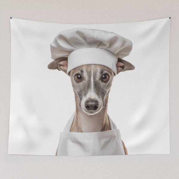 Item preview, Funny Whippet Dog Chef Realistic Animal Cooking Humor Art designed and sold by LazyOwlStore.