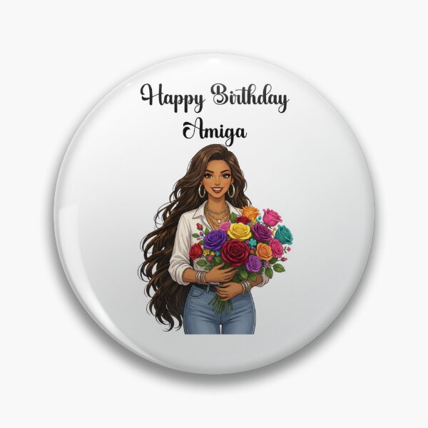 Item preview, Happy Birthday Amiga Latina Girl 2 designed and sold by DigiAngDesigns.