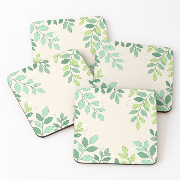 Item preview, Green Leaves and Little White Daisies Frame designed and sold by Neural Dream.
